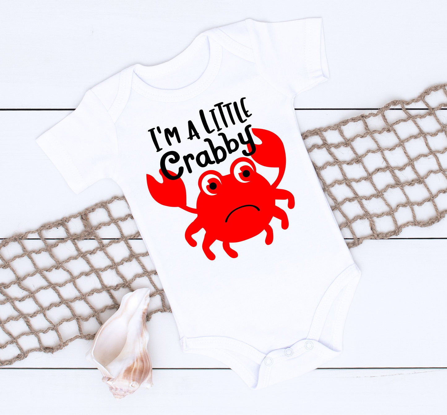I'm a Little Crabby Infant One-Piece - Bella Lia Boutique