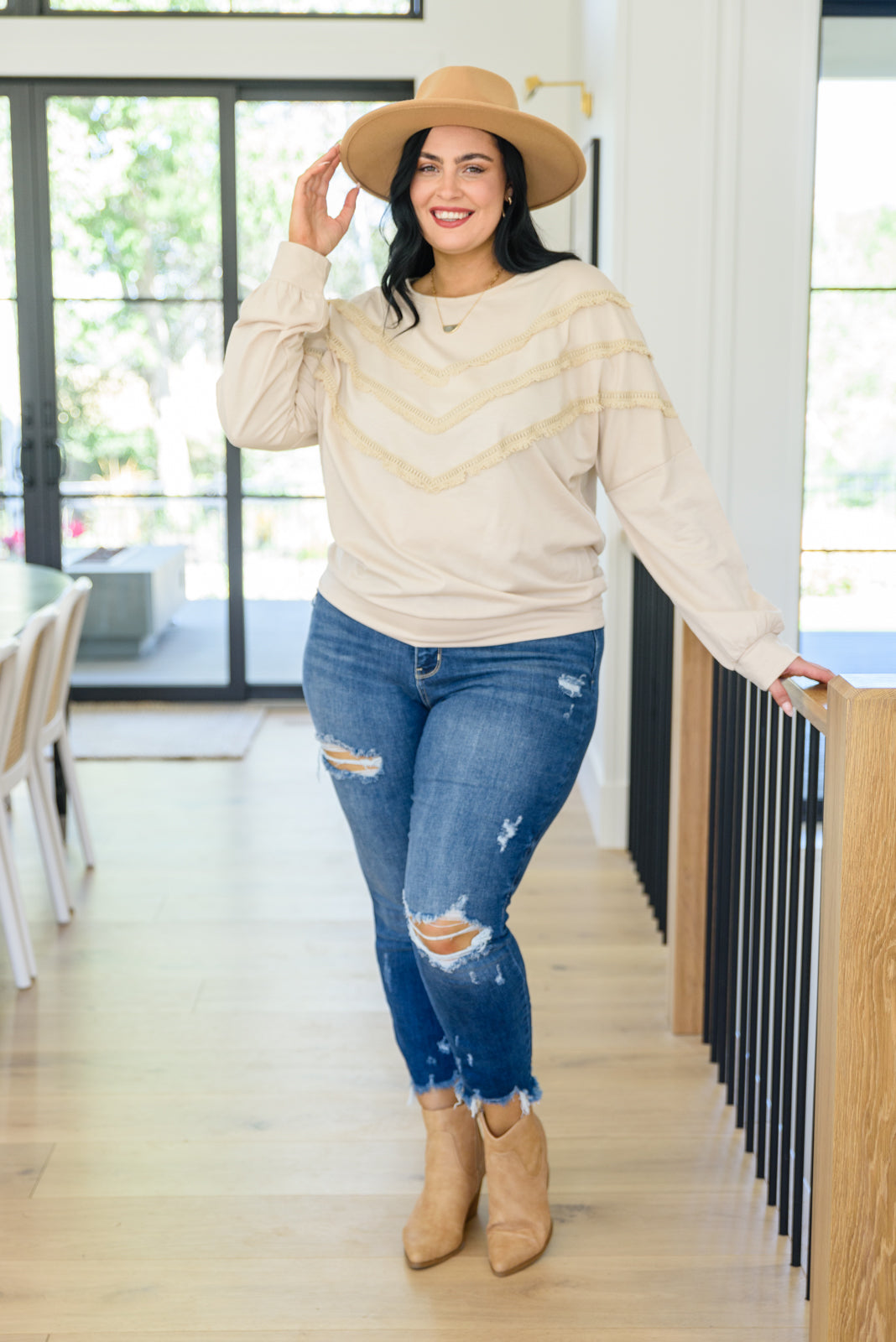 Into The Fringe Top | Beige - Bella Lia Boutique