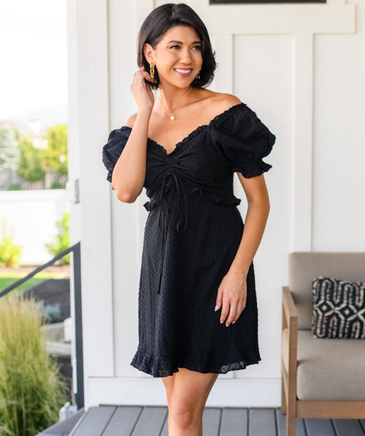 It's Cocktail Hour Ruffle Detail Dress