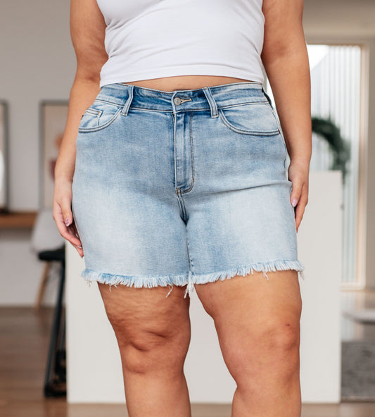 Jenny High-Rise Cutoff Dad Shorts | Judy Blue