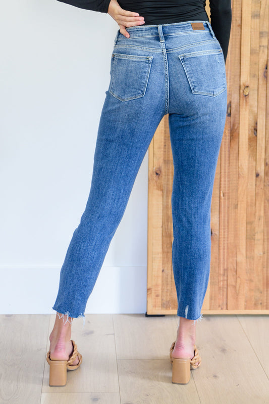 Kyla Destroyed High-Waist Relaxed Fit Jeans | Judy Blue