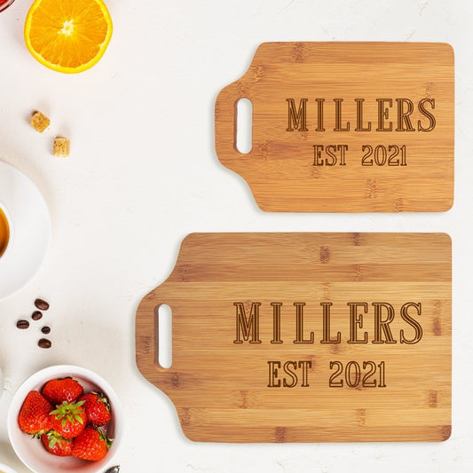 Personalized Name & Est. Year Cutting Board - Bella Lia Boutique