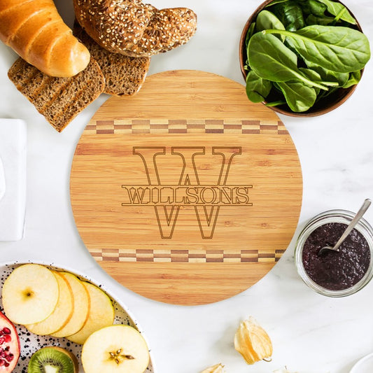 Personalized Name Round Cutting Board - Bella Lia Boutique