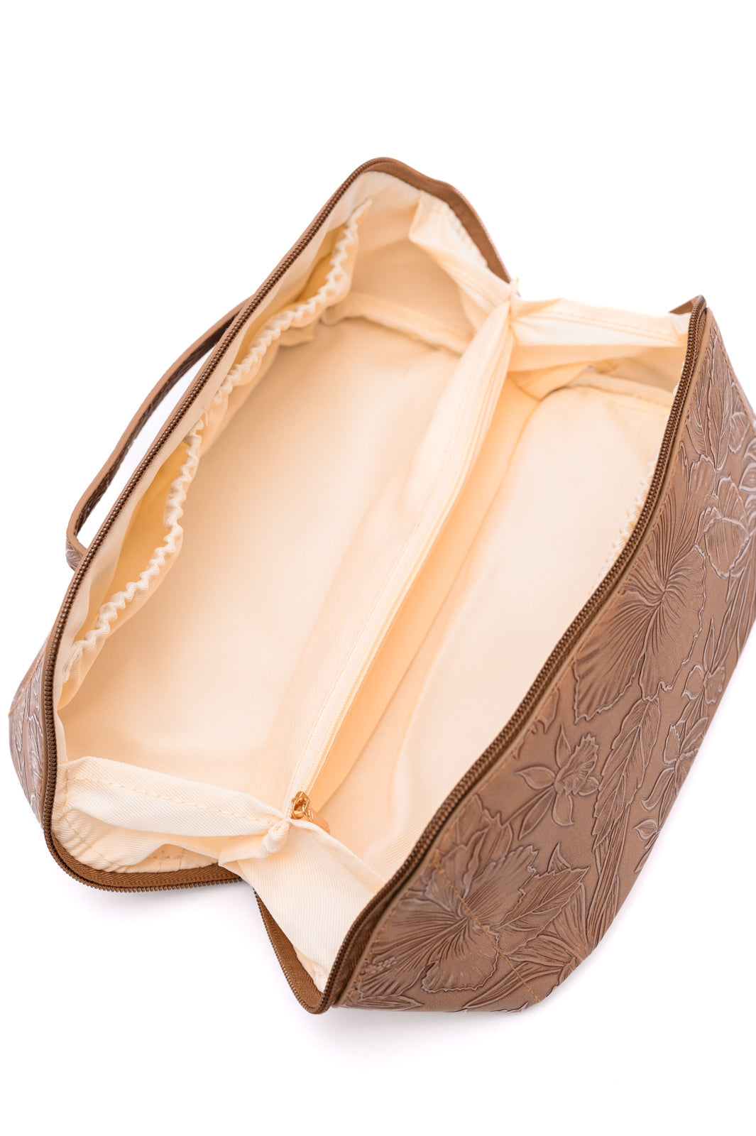 Life In Luxury Large Capacity Cosmetic Bag | Tan
