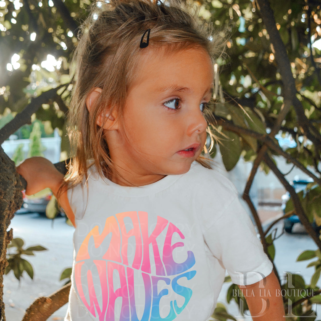 Make Waves Toddler and Youth Tee - Bella Lia Boutique