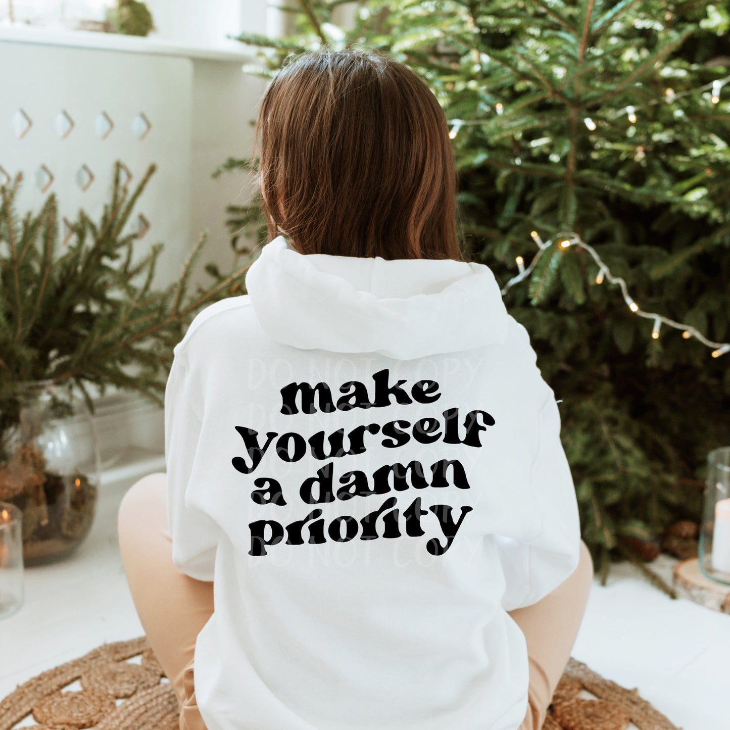 Make Yourself a Damn Priority Hoodie - Bella Lia Boutique