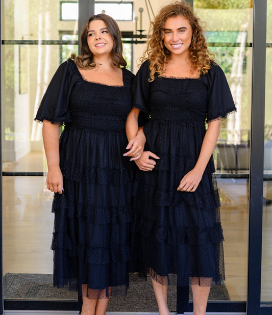 Midnight Waltz Midi Dress