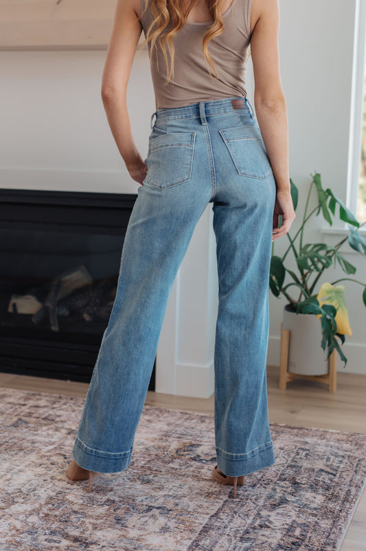 Mindy Mid-Rise Wide Leg Jeans | Judy Blue