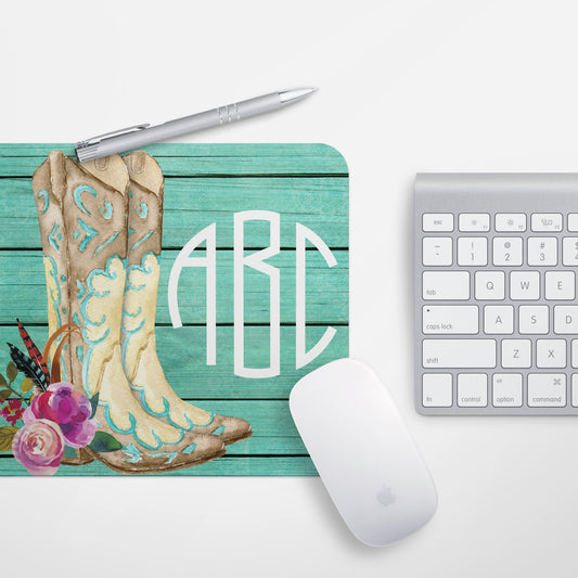 Monogram Boots Mousepad - Bella Lia Boutique