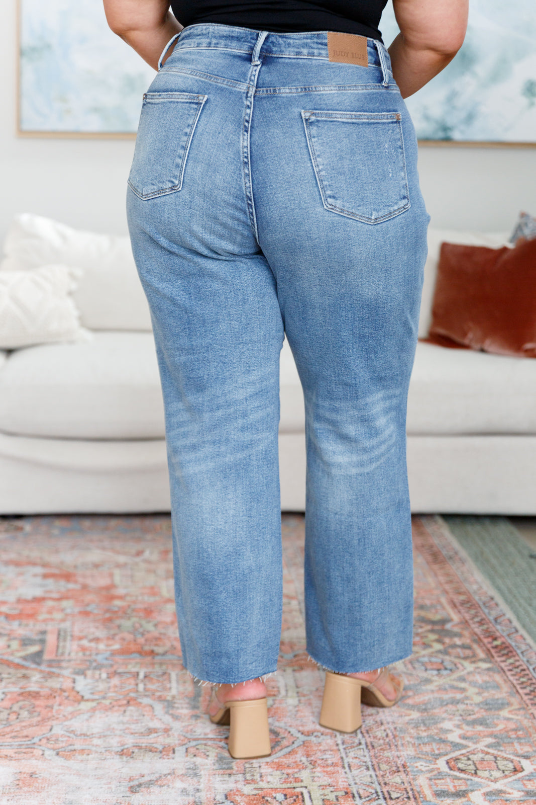 Nora High-Rise Rigid Magic Destroy Slim Straight Jeans | Judy Blue