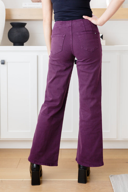 Petunia High-Rise Wide Leg Jeans | Plum