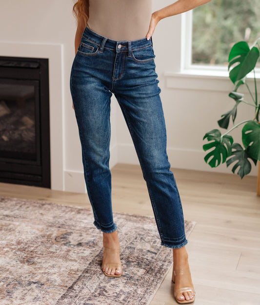 Phillipa High-Rise Release Hem Slim Jeans | Judy Blue
