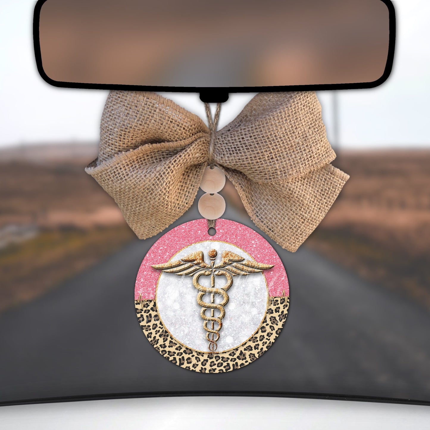 Car Charm | Pink Medical Emblem - Bella Lia Boutique