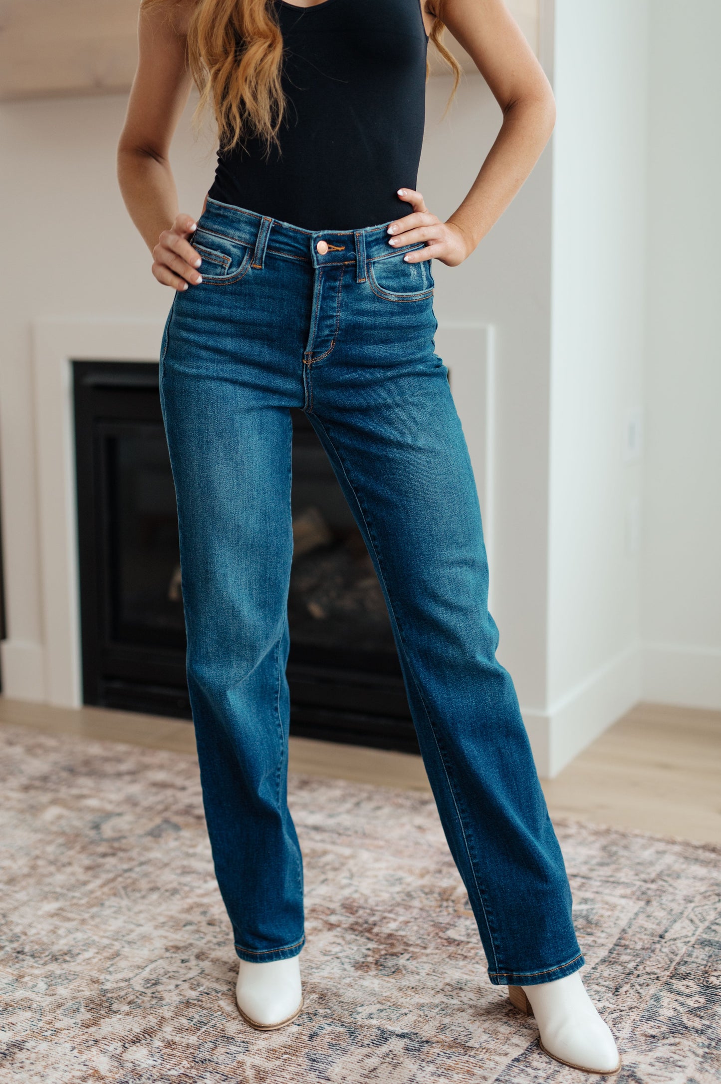 Pippa High-Rise Button Fly Dad Jeans | Judy Blue