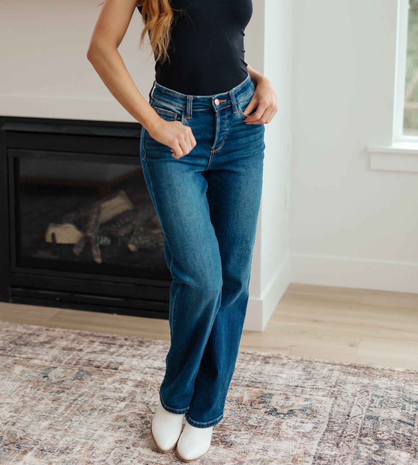 Pippa High-Rise Button Fly Dad Jeans | Judy Blue