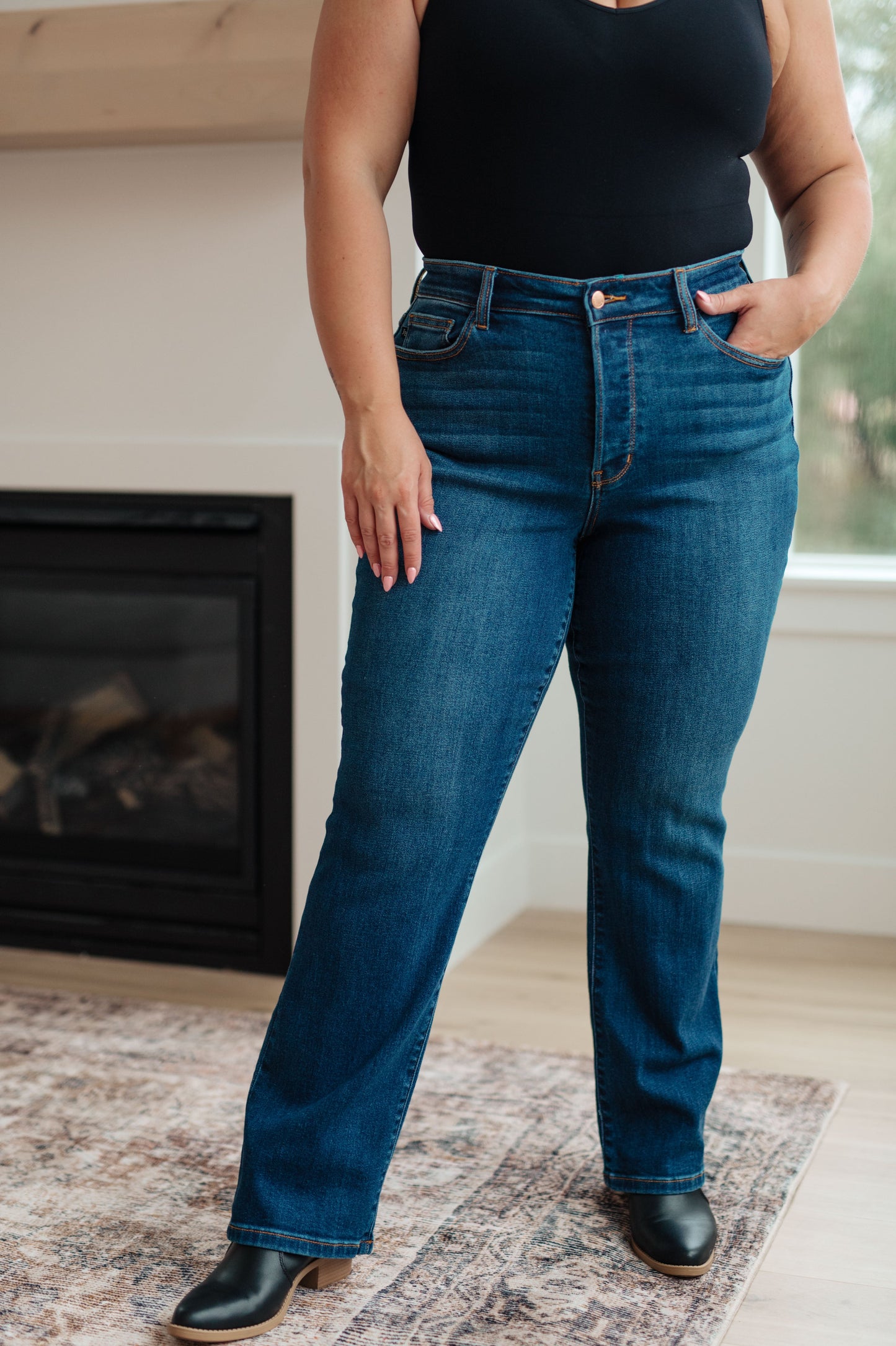 Pippa High-Rise Button Fly Dad Jeans | Judy Blue