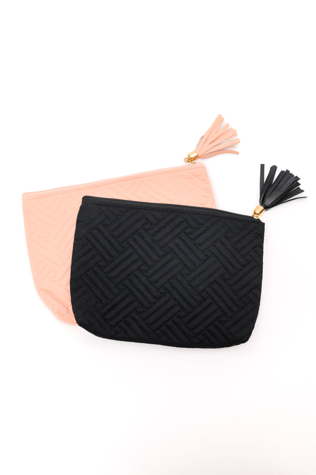 Quilted Travel Zip Pouch | Pink