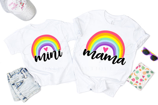 Rainbow Mama and Mini Family TShirts - Bella Lia Boutique