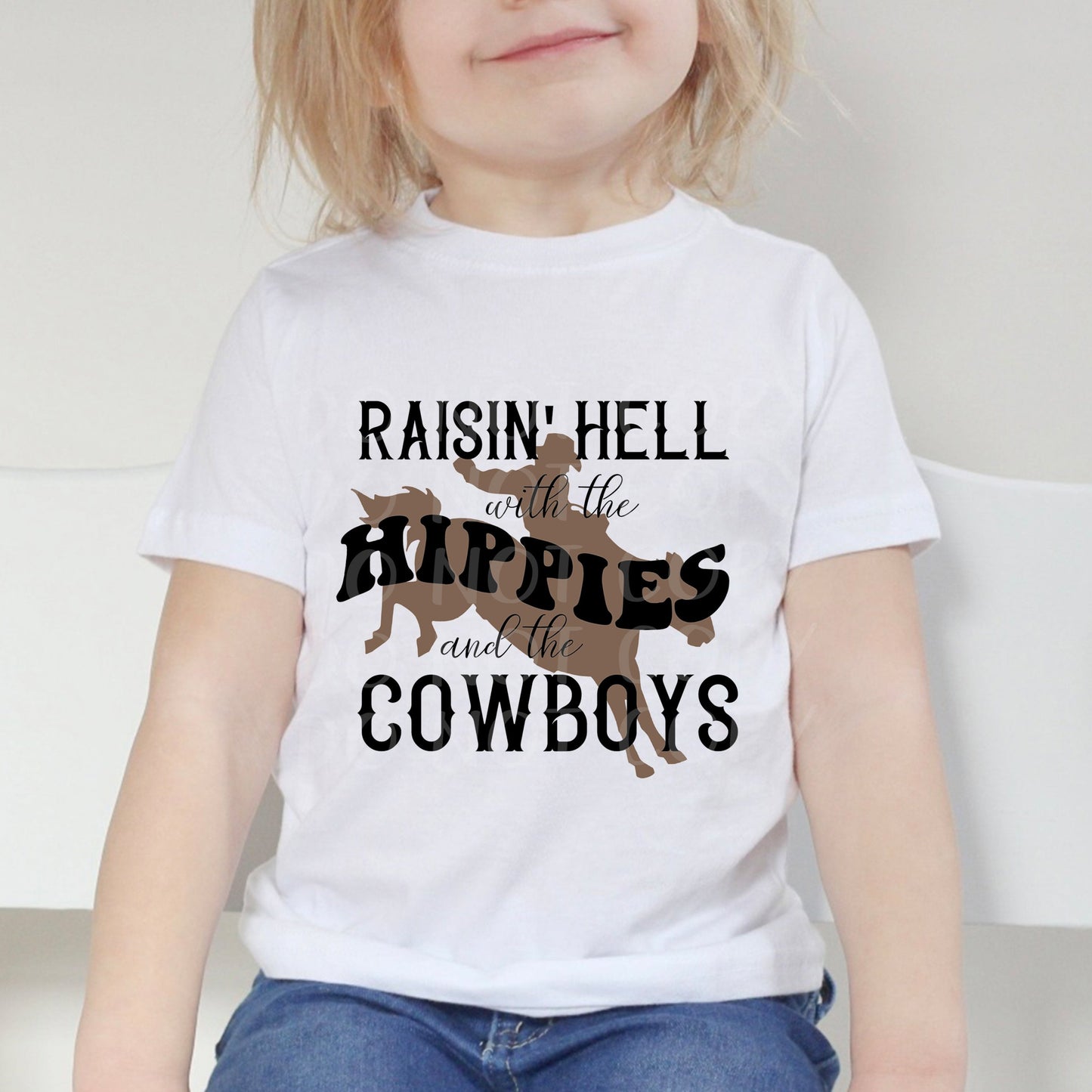 Raisin Hell with Hippies & Cowboys Toddler and Youth Tee - Bella Lia Boutique