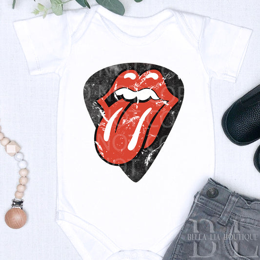 Rock n' Roll Tongue Infant One-Piece - Bella Lia Boutique