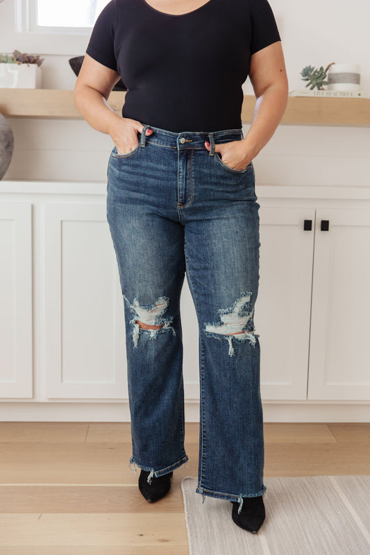 Rose High-Rise 90's Straight Jeans | Judy Blue