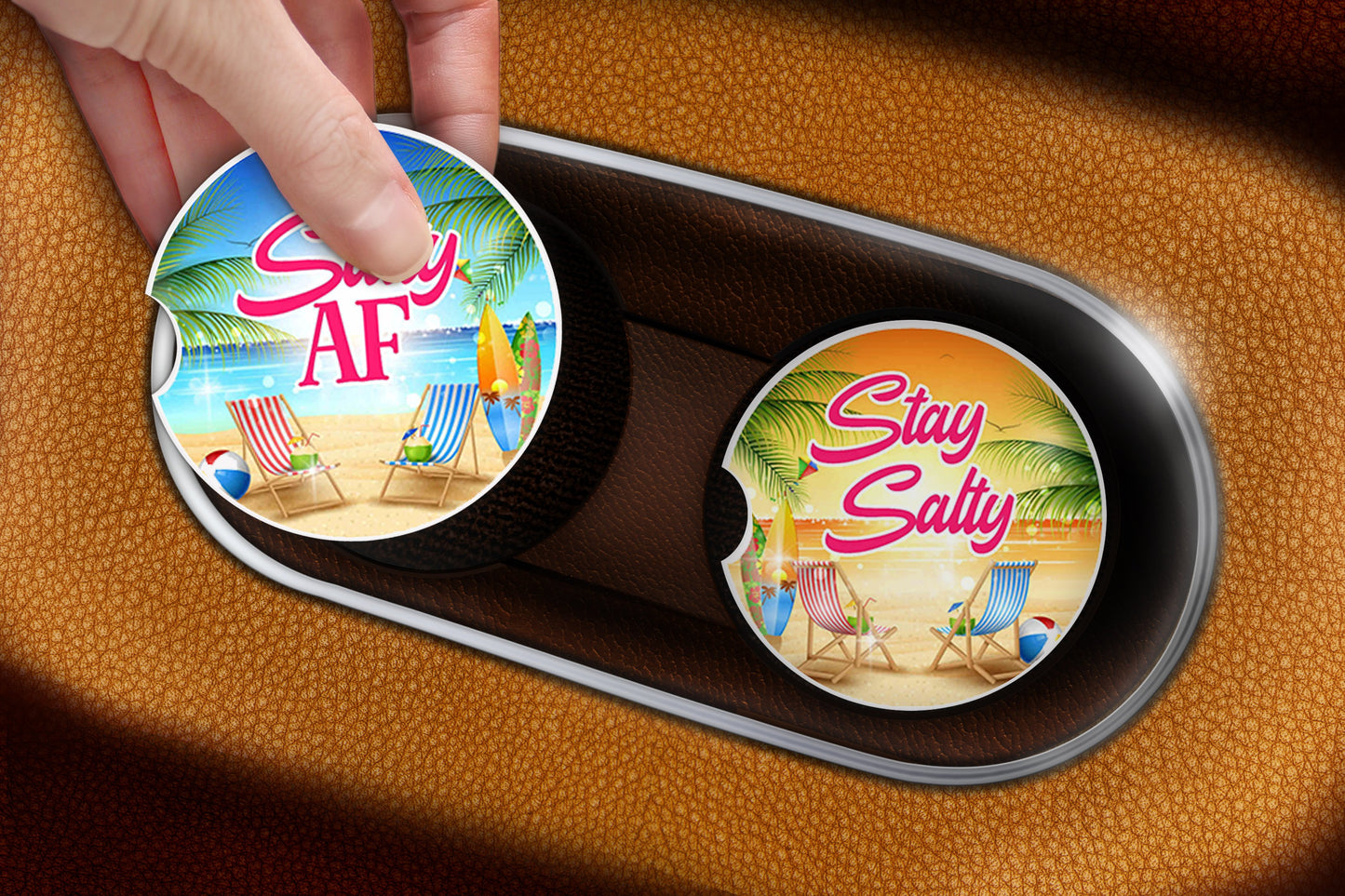 Stay Salty Car Coasters - Bella Lia Boutique