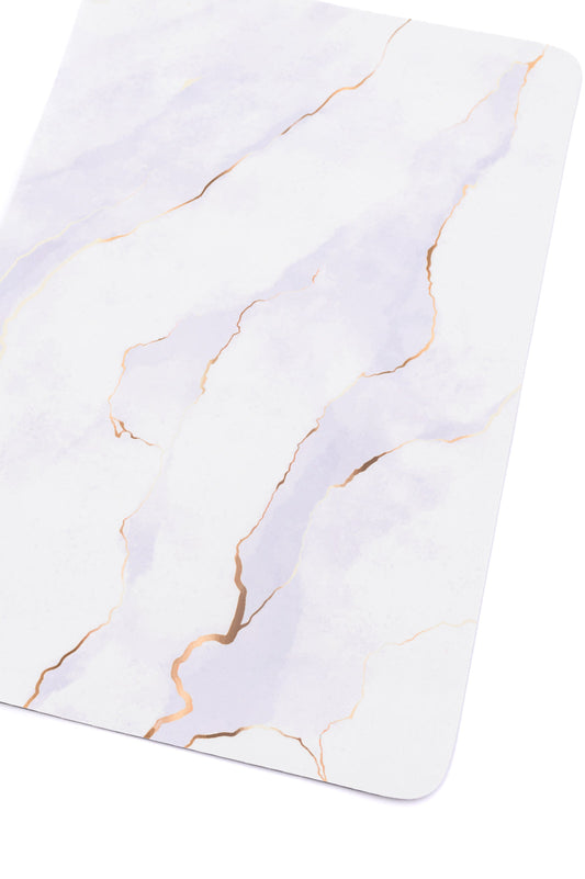 Say No More Luxury Desk Pad | White Marble