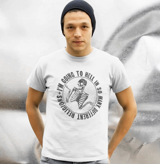 NSFW Going to Hell in Every Religion Men's Graphic Tee - Bella Lia Boutique