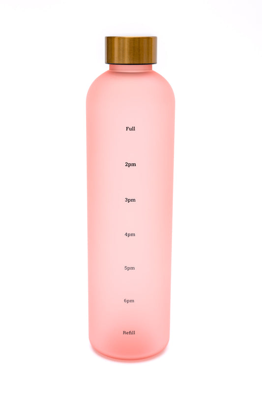 Sippin' Pretty Translucent Water Bottle | Pink & Gold | 32 oz