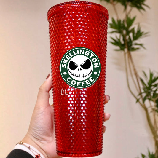 Skellington Coffee Studded Tumbler | 24 oz. - Bella Lia Boutique