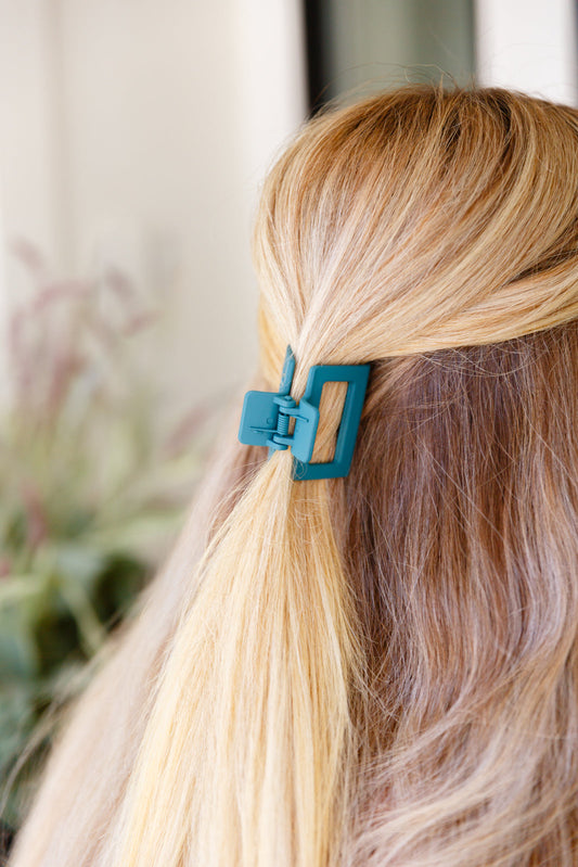Square Claw Clip | Matte Teal