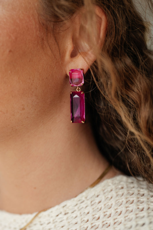 Sparkly Spirit Crystal Earrings | Pink