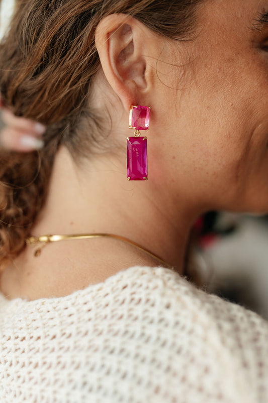 Sparkly Spirit Crystal Earrings | Pink