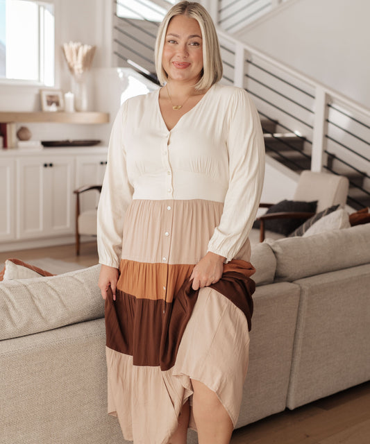 Spice of Life Color Block Midi Dress