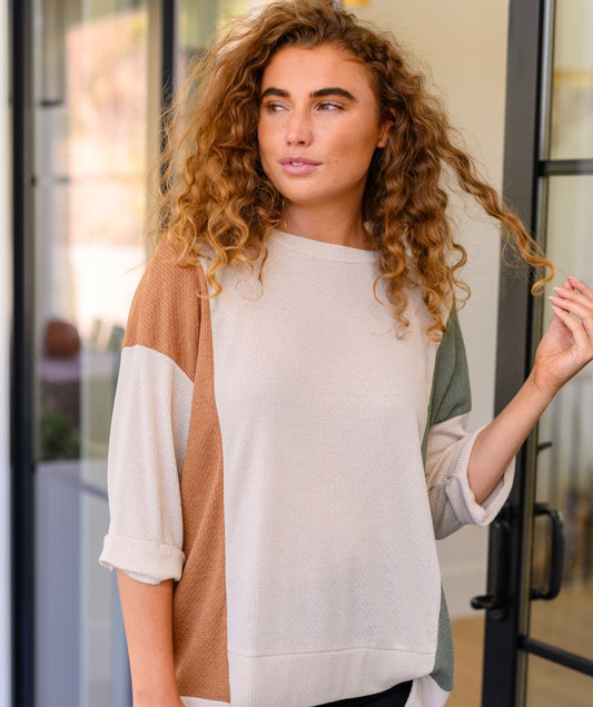 Split Personality Color Block Top