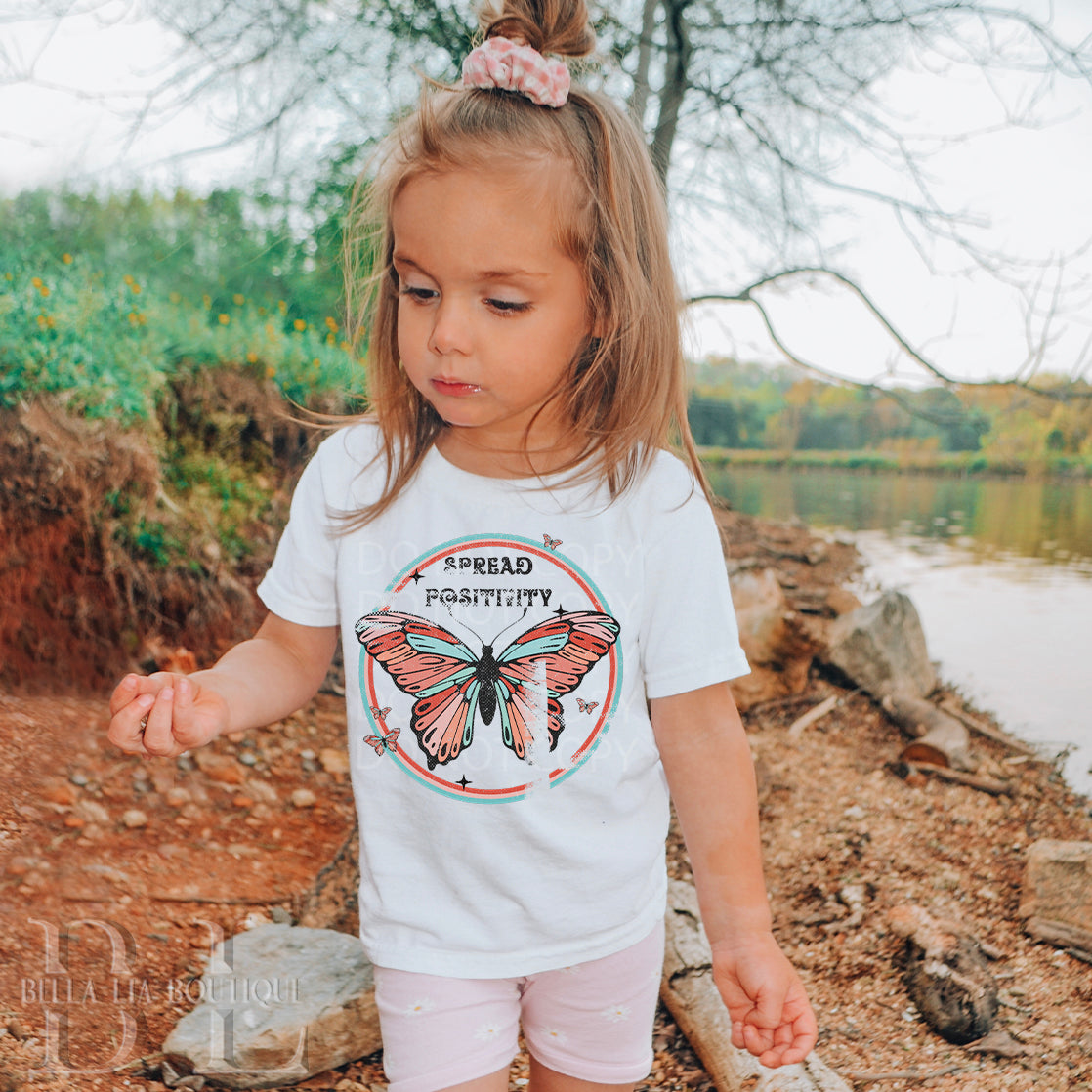 Spread Positivity Toddler and Youth Tee - Bella Lia Boutique