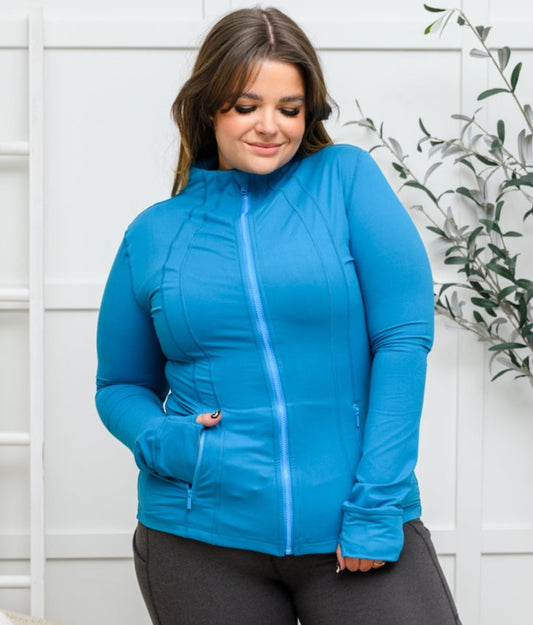 Staying Swift Activewear Jacket | Hawaiian Blue