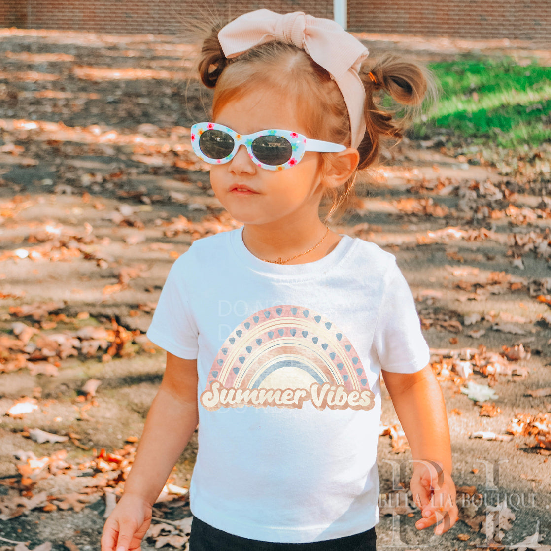 Summer Vibes Toddler and Youth Tee - Bella Lia Boutique