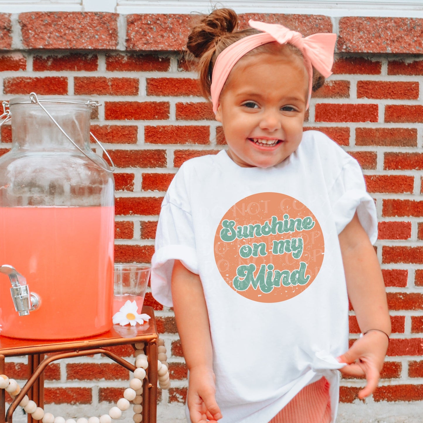Sunshine on my Mind Toddler and Youth Tee - Bella Lia Boutique