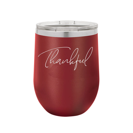 Thankful Garnet 12oz. Insulated Tumbler - Bella Lia Boutique