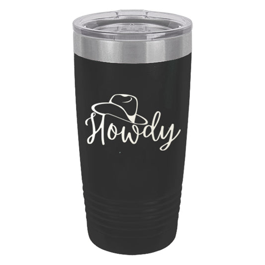 Howdy Black 20oz Insulated Tumbler - Bella Lia Boutique
