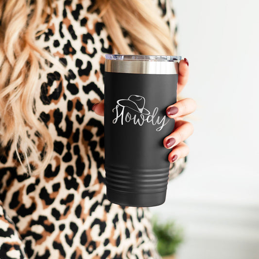 Howdy Black 20oz Insulated Tumbler - Bella Lia Boutique