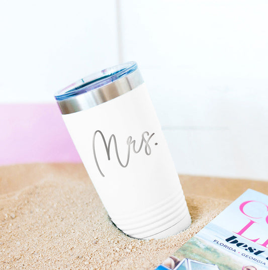 Mrs. White 20oz Insulated Tumbler - Bella Lia Boutique