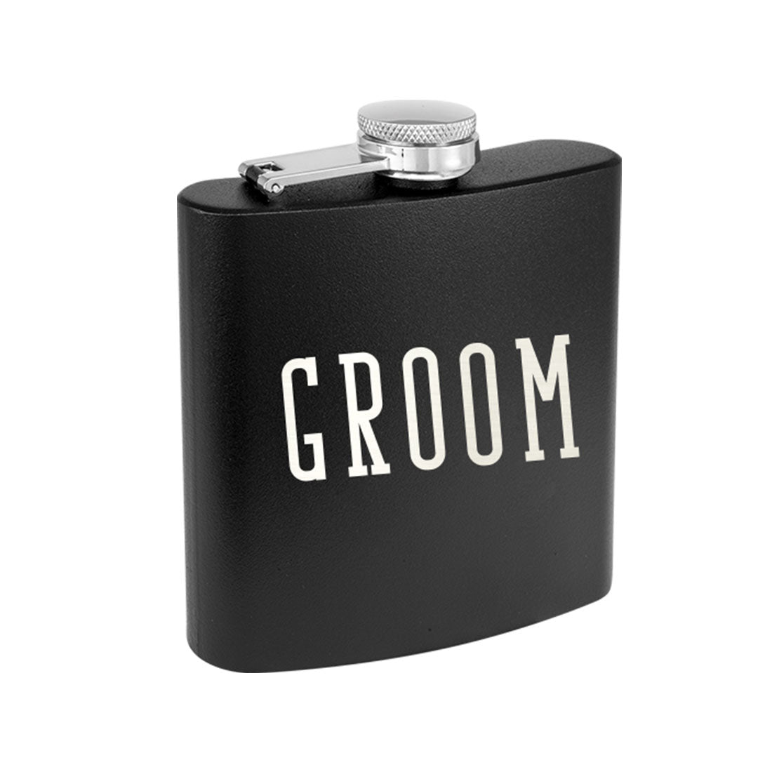 Groom Black 6oz Insulated Flask - Bella Lia Boutique