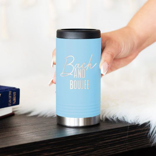 Bach & Boujee Light Blue Slim Can Beverage Holder - Bella Lia Boutique
