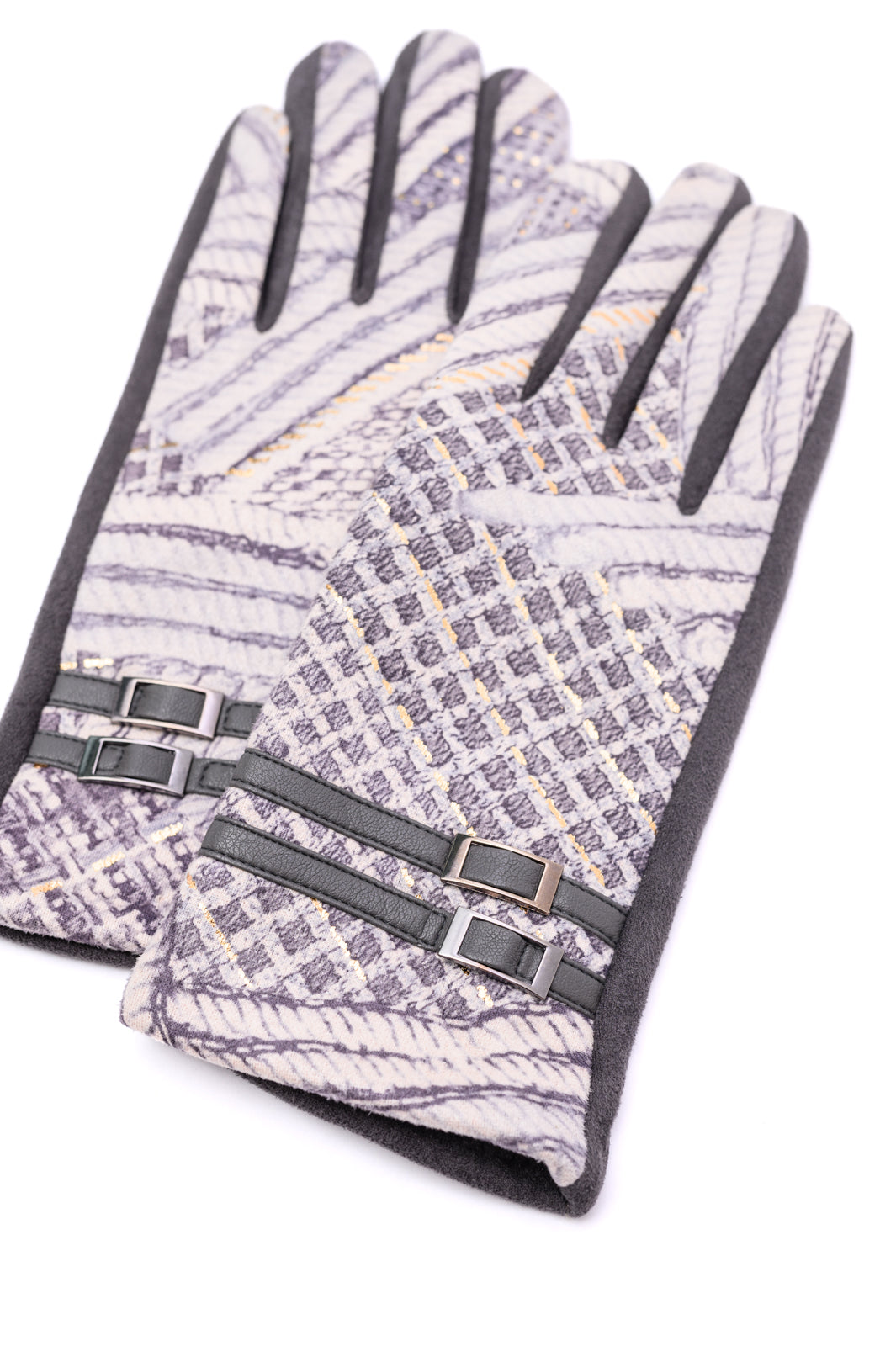 Textured & Buckled Gloves