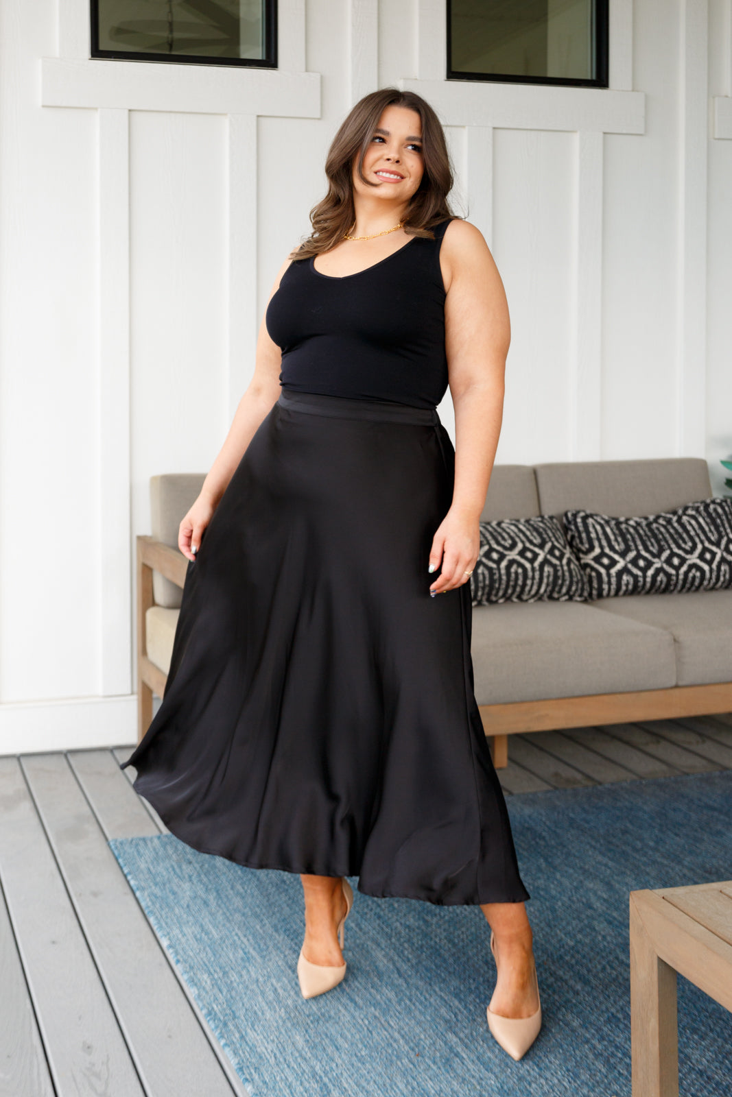 Timeless Tale Maxi Skirt | Black