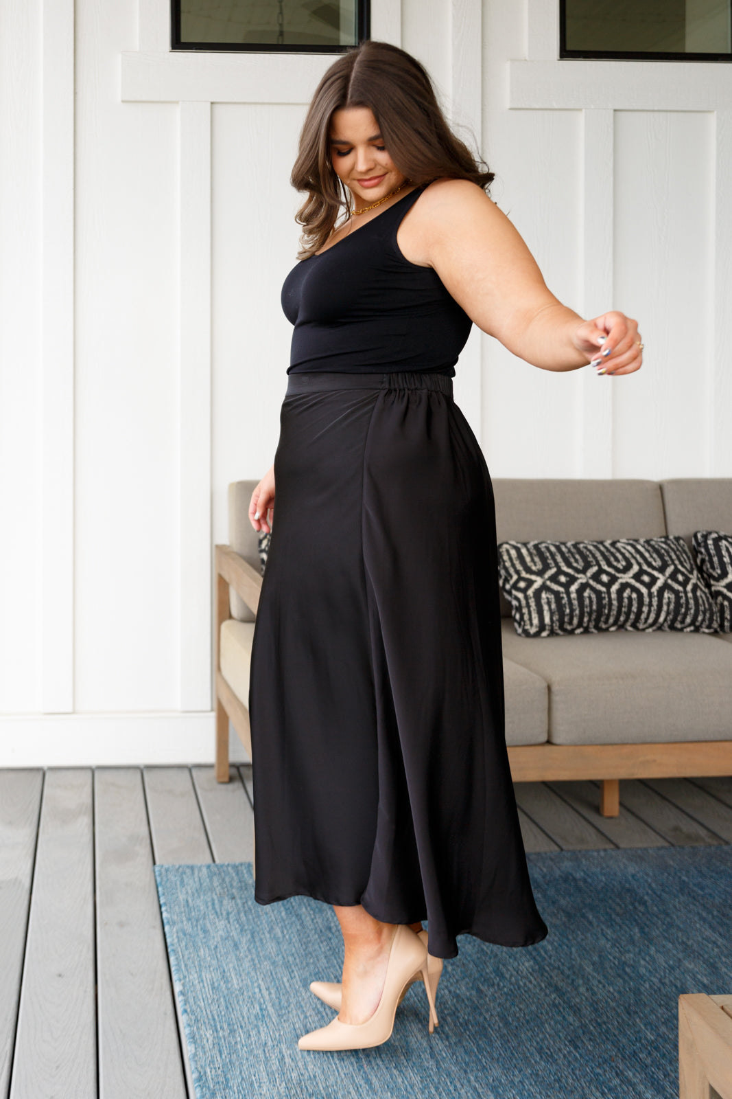 Timeless Tale Maxi Skirt | Black