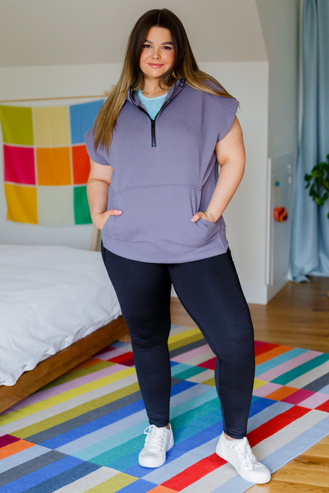 Up & Ready Cap Sleeve Workout Hoodie - Bella Lia Boutique