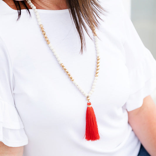 Red Tori Necklace - Bella Lia Boutique